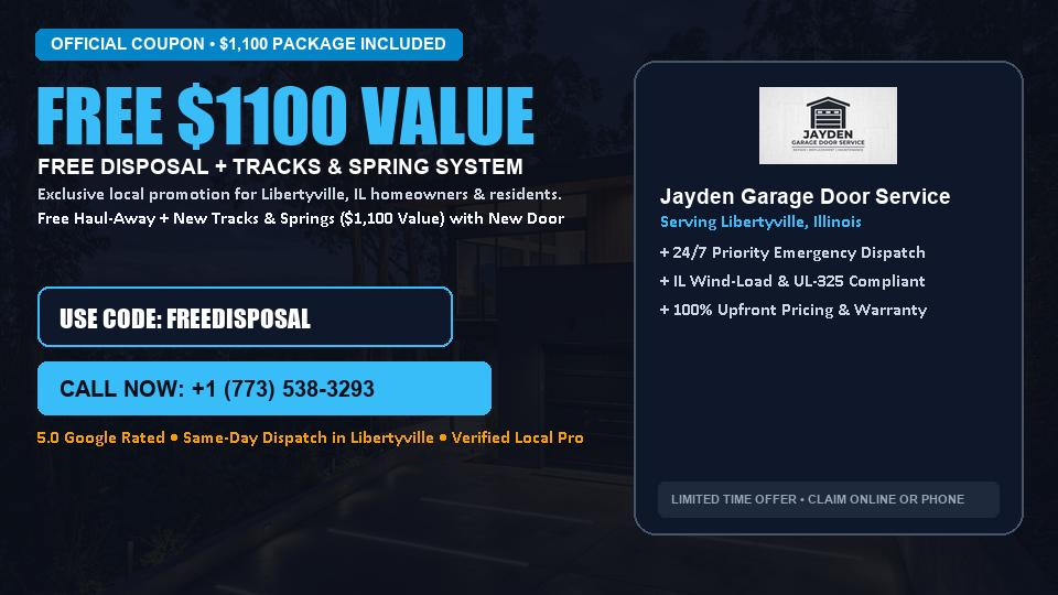 Jayden Garage Door Service FREE Haul-Away & Heavy-Duty Tracks with New Door in Libertyville, IL